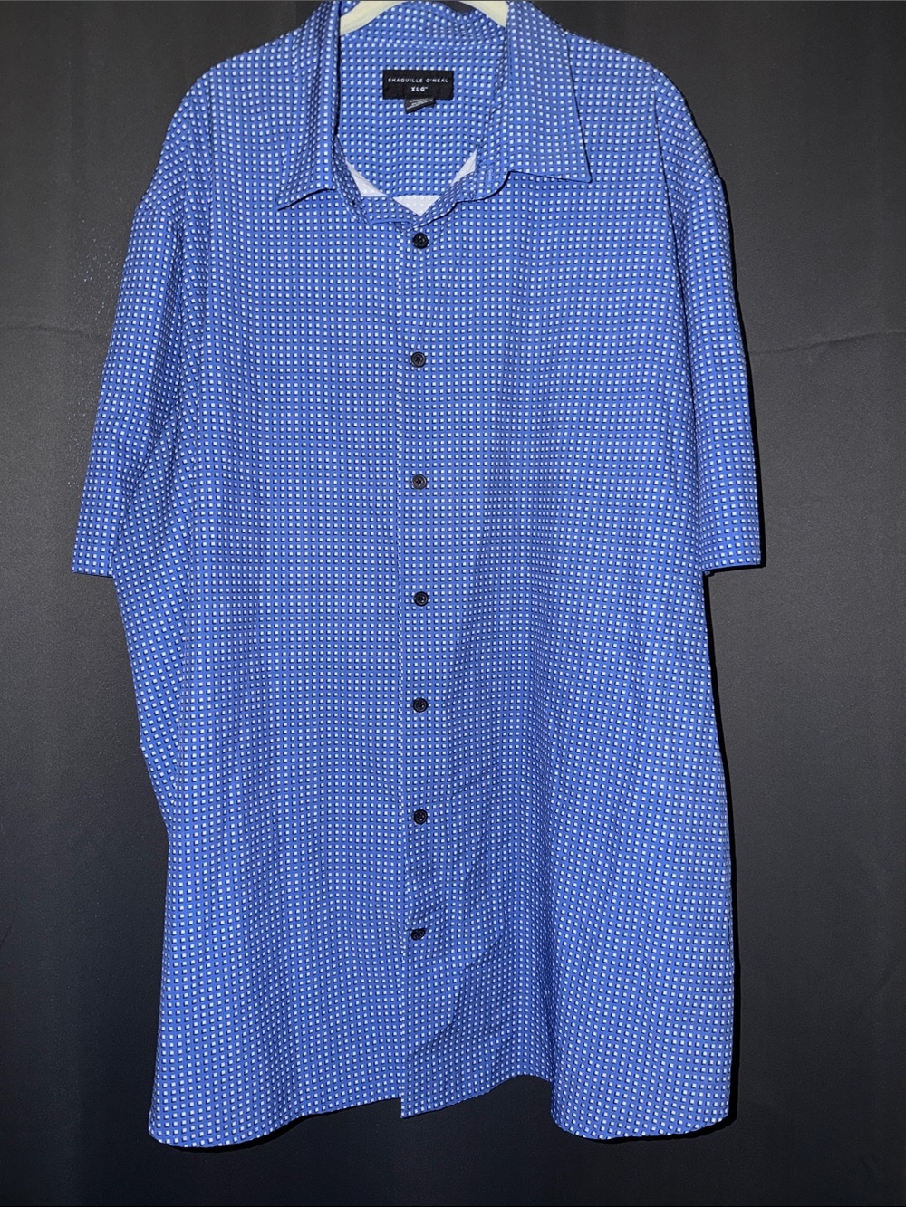 Shaquille O’Neal 3XLT Blue Button Down shirt